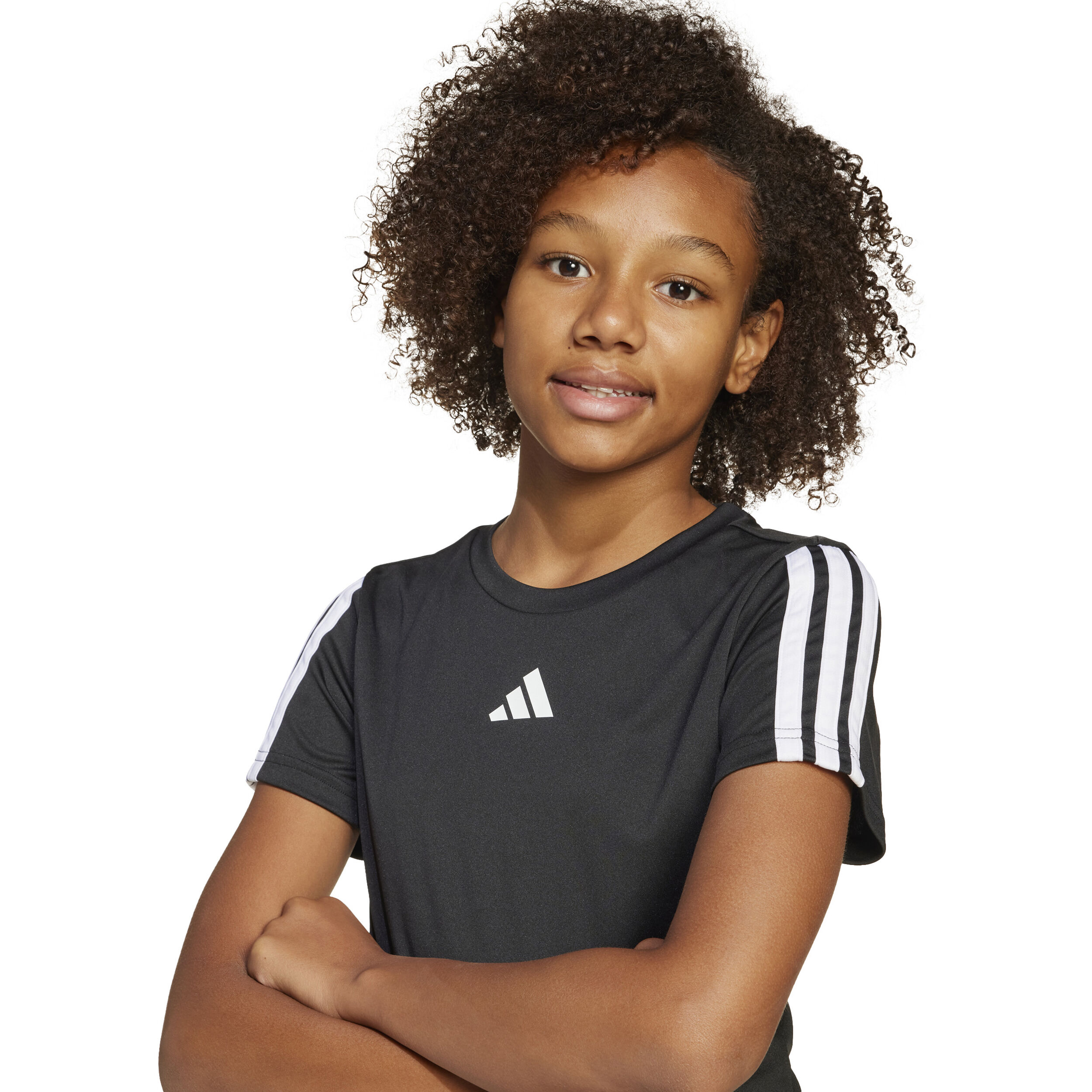 adidas Training Essentials 3 Stripes T-shirt Enfants - Noir , Blanc