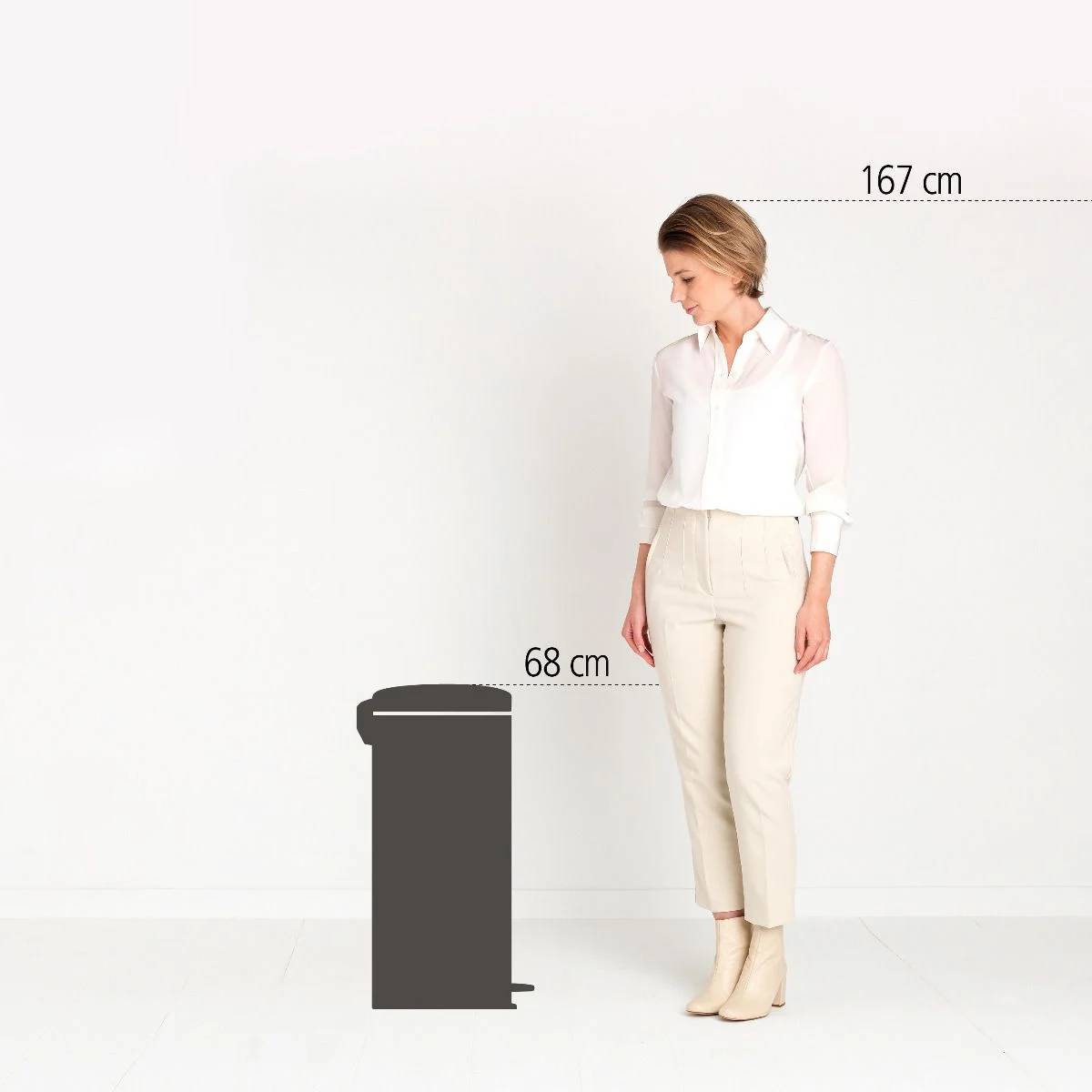 Brabantia NewIcon Pedaalemmer 30 L - Soft Beige