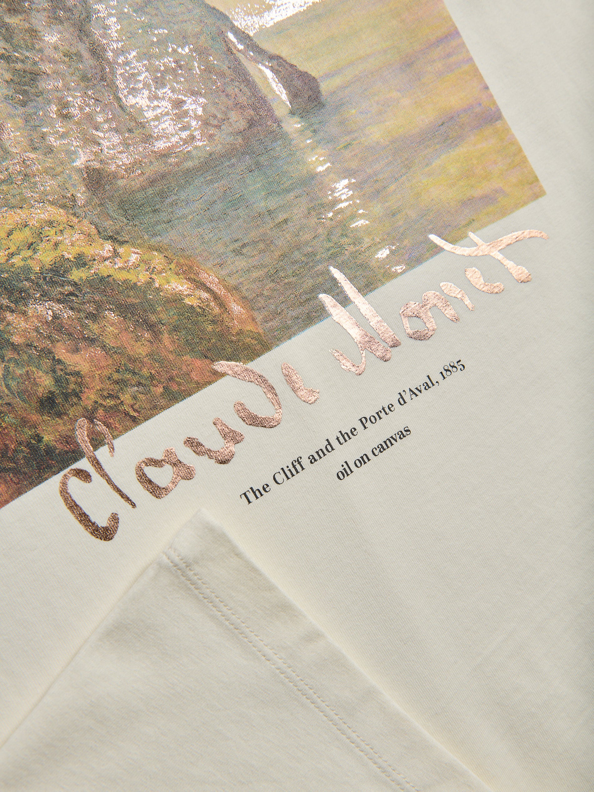 T-Shirt mit glänzendem Print