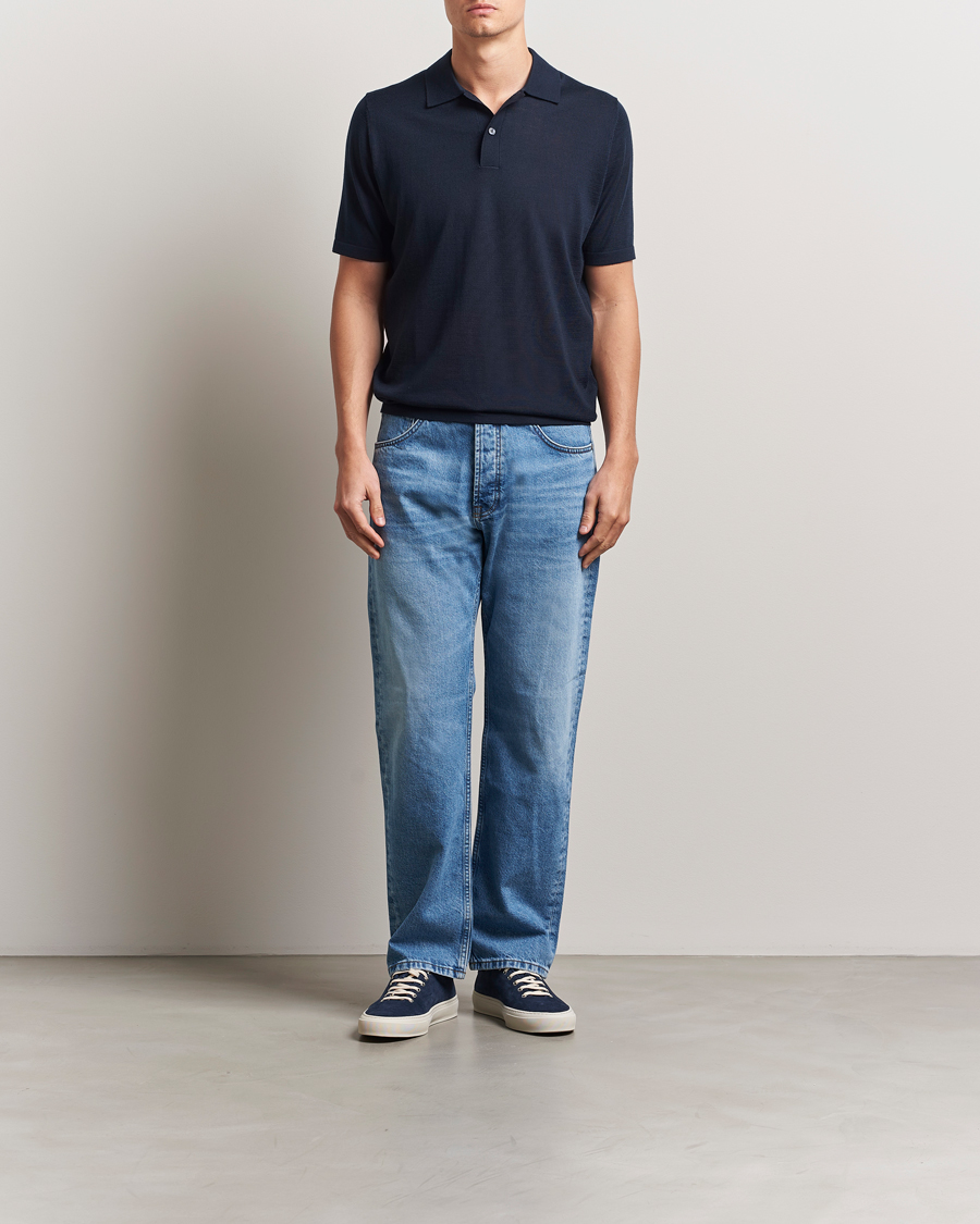 Samsøe Samsøe Sarown Knitted Polo Salute Navy