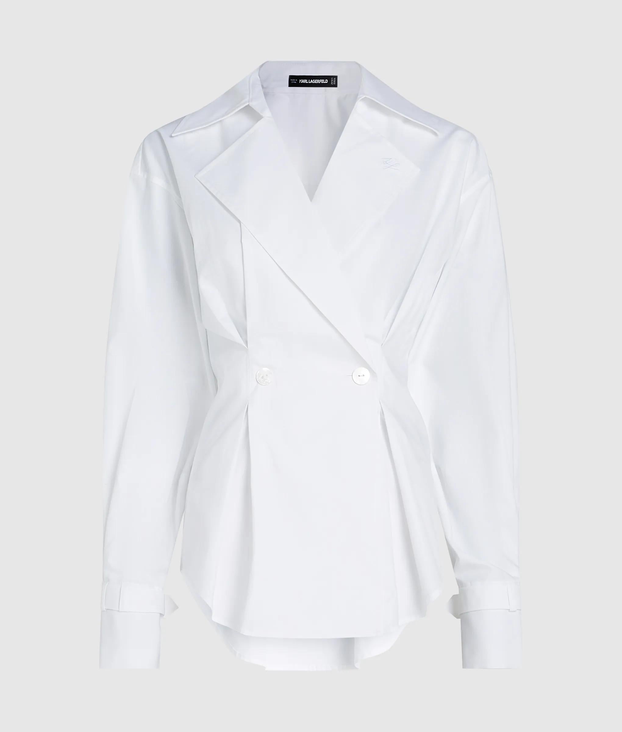 Dubbelknoops poplin shirt