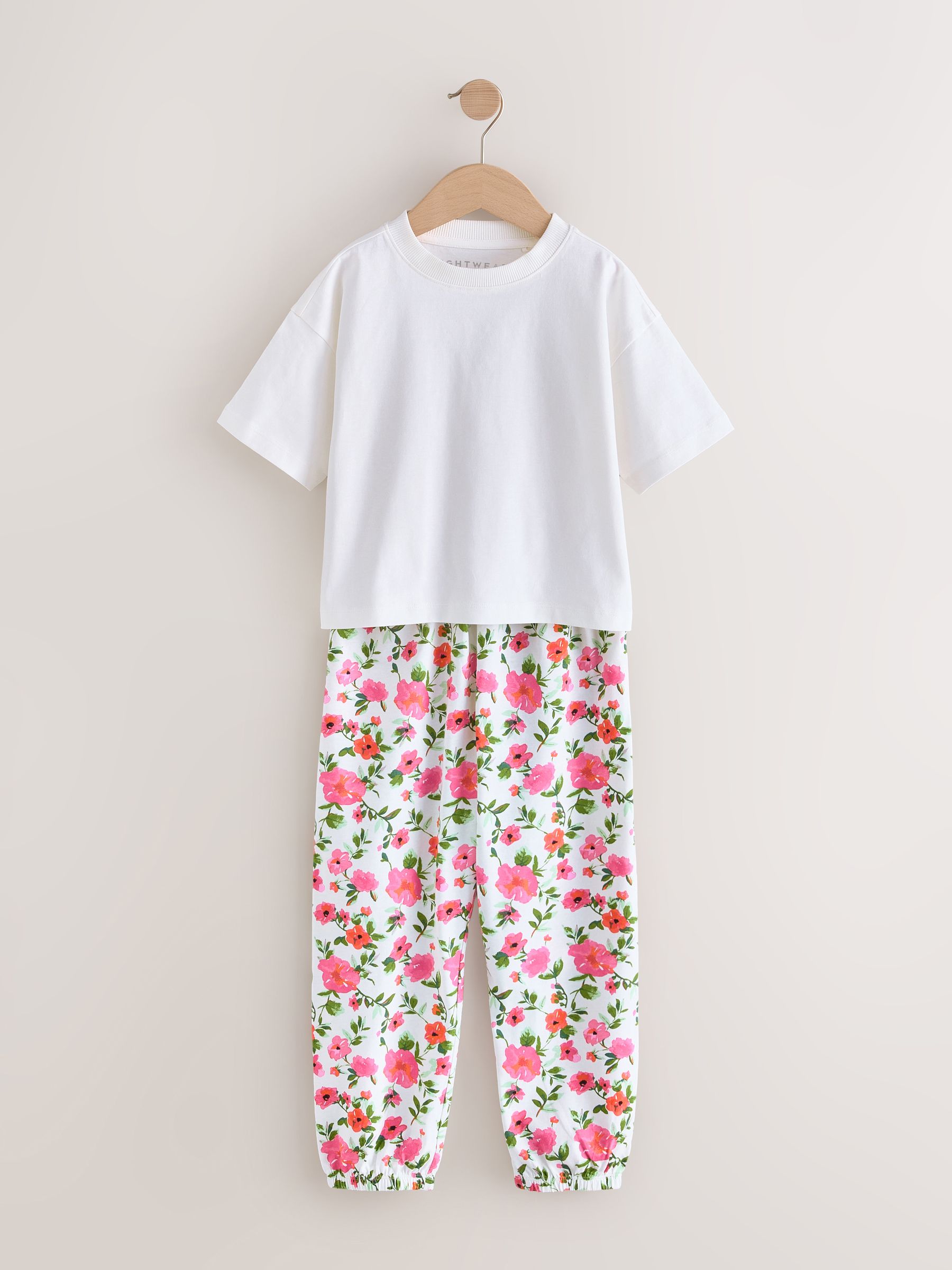 Roze/zwart - Floral Pyjamas 3 Pack (3-16yrs)