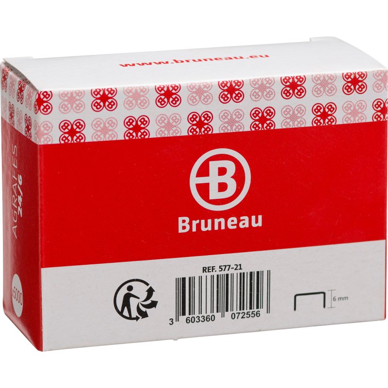 Agrafe Bruneau 24/6 galvanisée – Boîte de 5000
