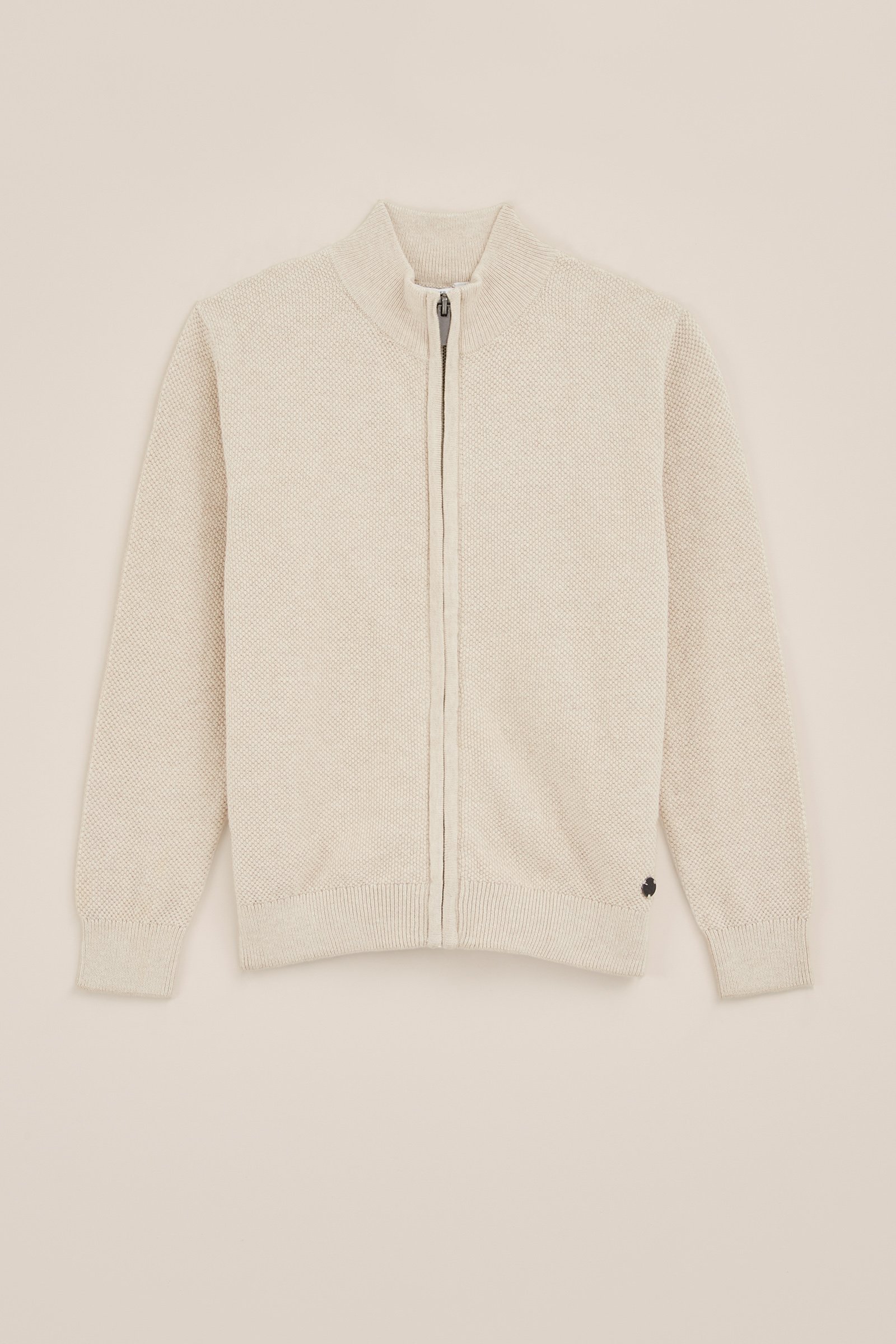 Jongens vest met structuur Blue Ridge Beige