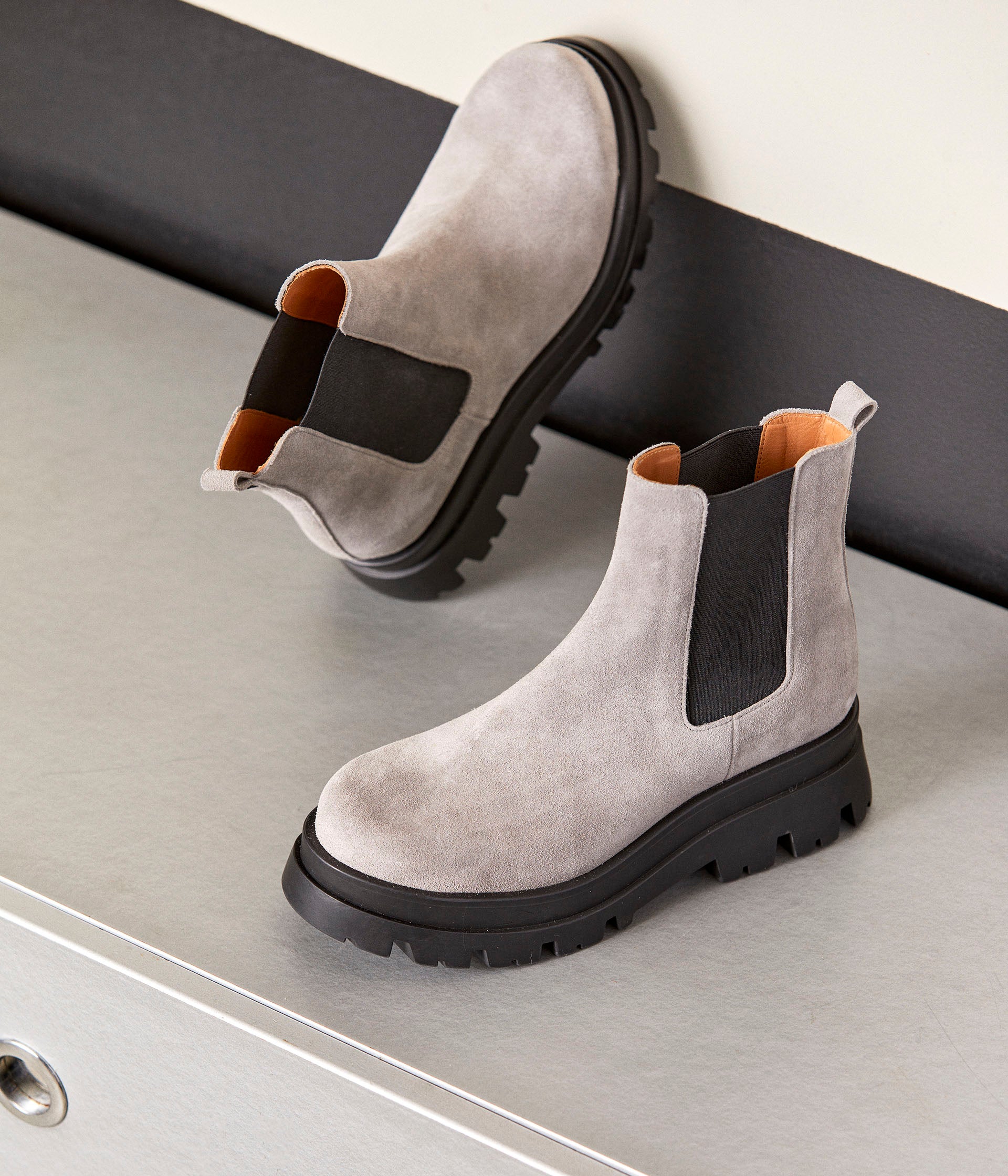 Chelsea boots taupe Lia