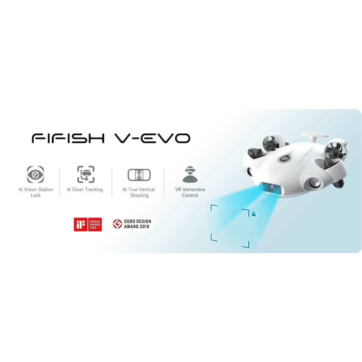 FIFISH V-EVO 100m m/Gripearm - Undervannsdrone