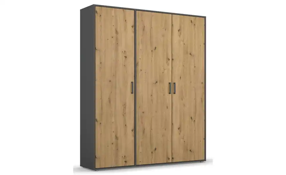 Drehtürenschrank Absetzung: Grau 140 cm 3 Stück