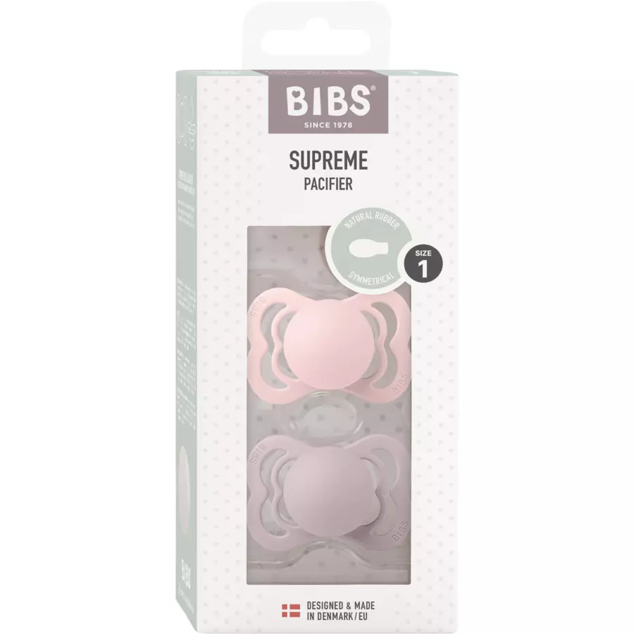 BIBS® Schnuller Supreme Blossom & Dusky Lilac 0-6 Monate, 2 Stk.