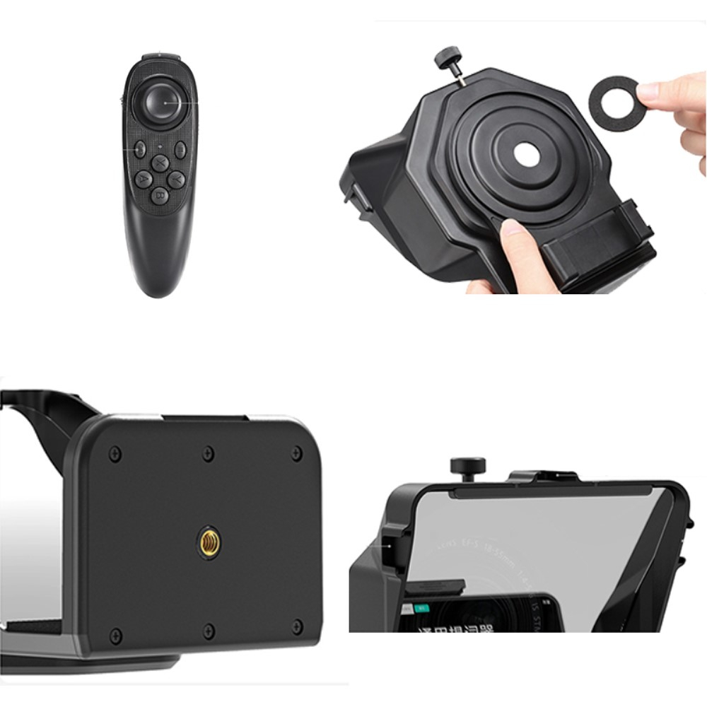 Smartphone Teleprompter mit Bluetooth Fernbedienung und 1/4