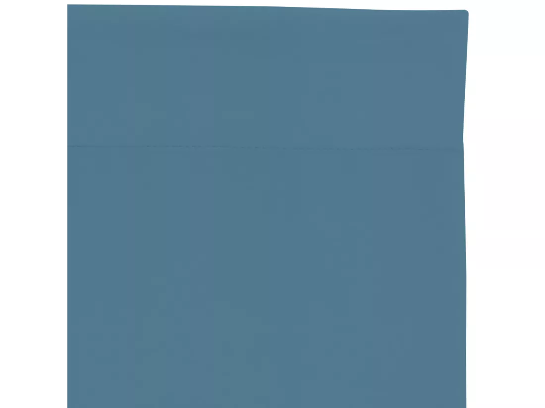 Drap plat bleu minéral 100% coton biologique 270x310 cm