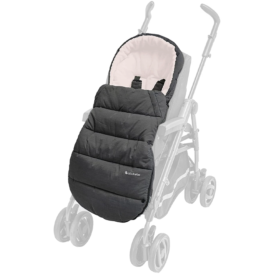 Altabebe Winterfußsack für Kinderwagen und Buggy Dunkelgrau Rosa