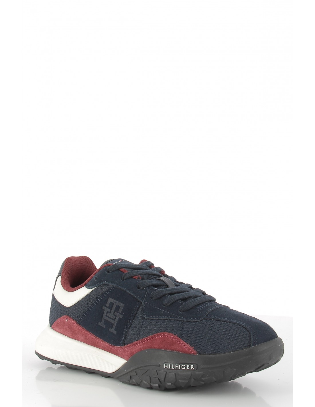 tommy hilfiger Baskets de ville homme retro modern runner midnight bleu/rouge