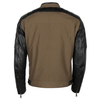 Blouson Helstons CRUISER TISSU-CUIR - Vert