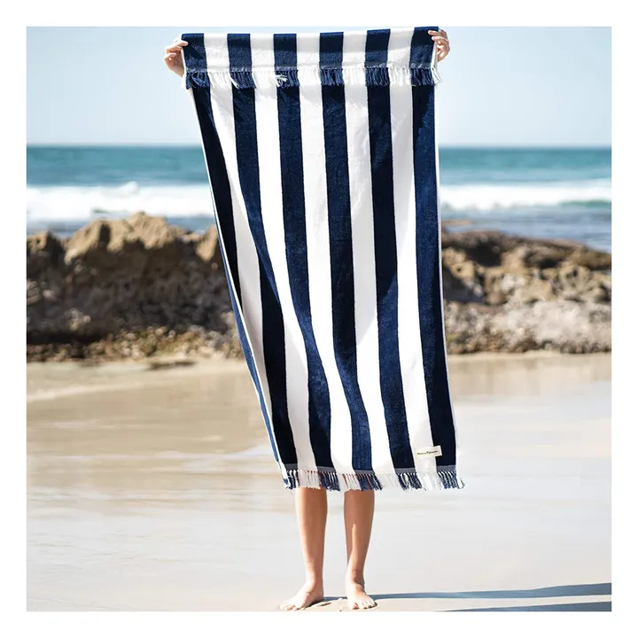 Business & Pleasure Co. Serviette de plage Holiday | Bleu marine