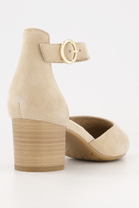 Tamaris Comfort Leder-Pumps, Klettriegel, Komfortweite
