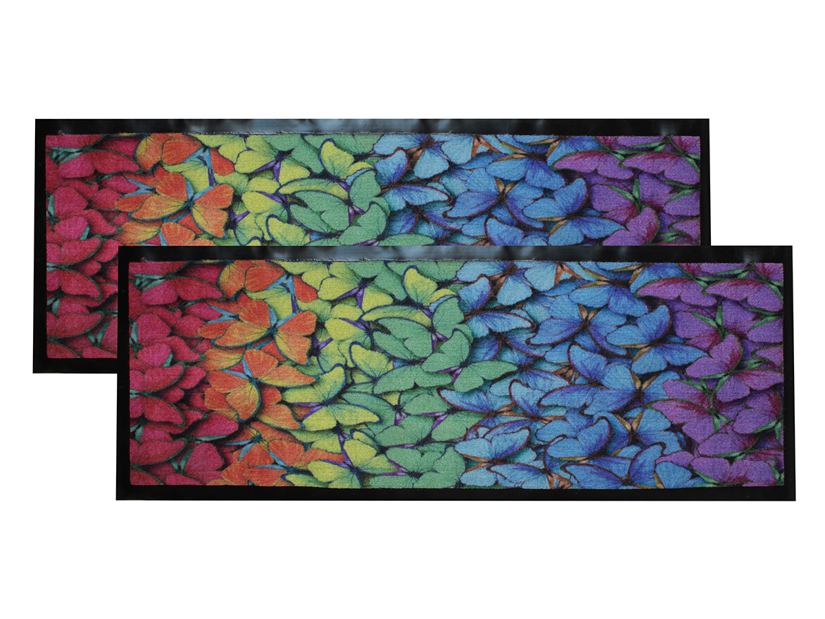 Jacks Door Vlinder 45 x 125 cm deurmat - Set van 2