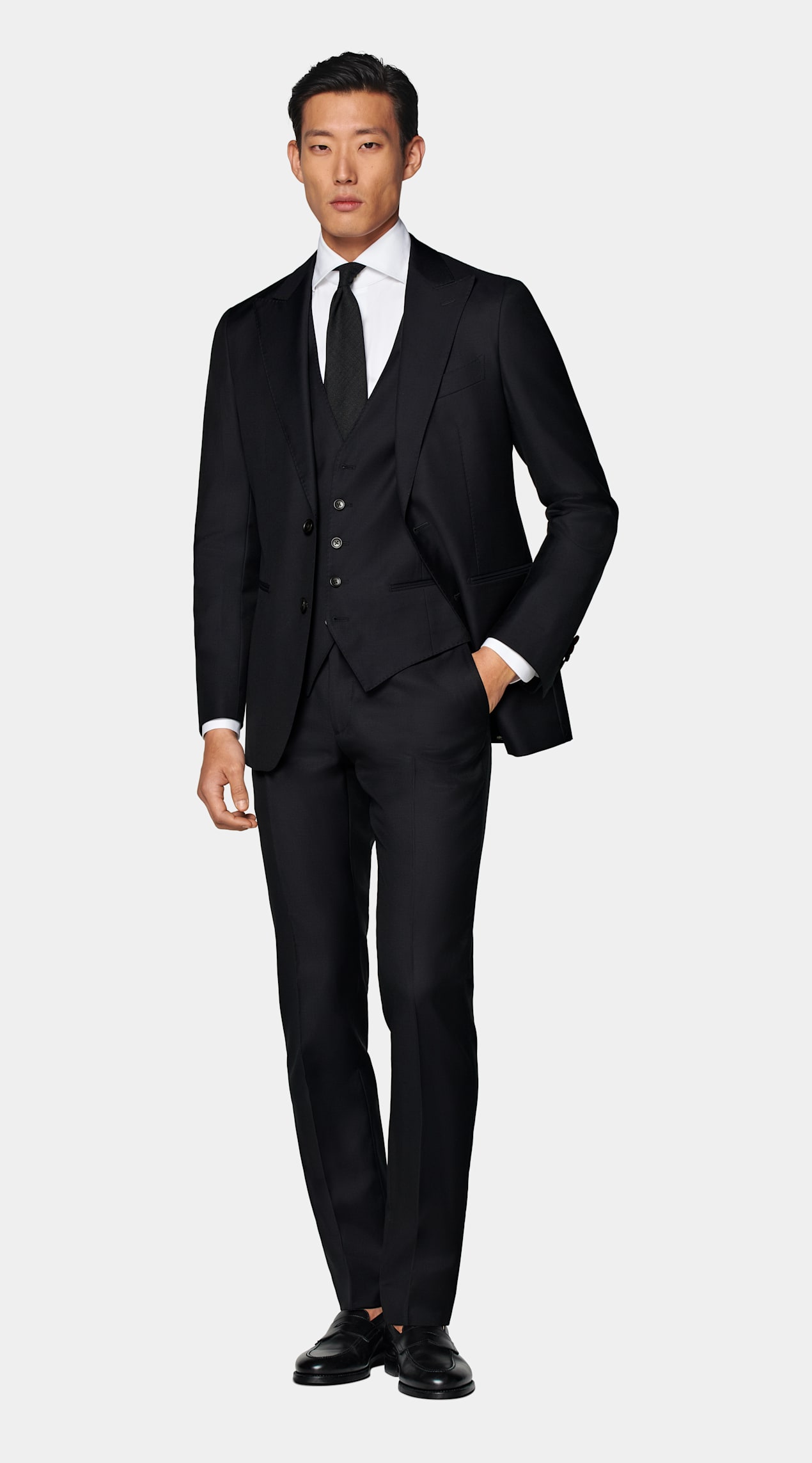 Costume trois pièces Havana coupe Tailored bleu marine