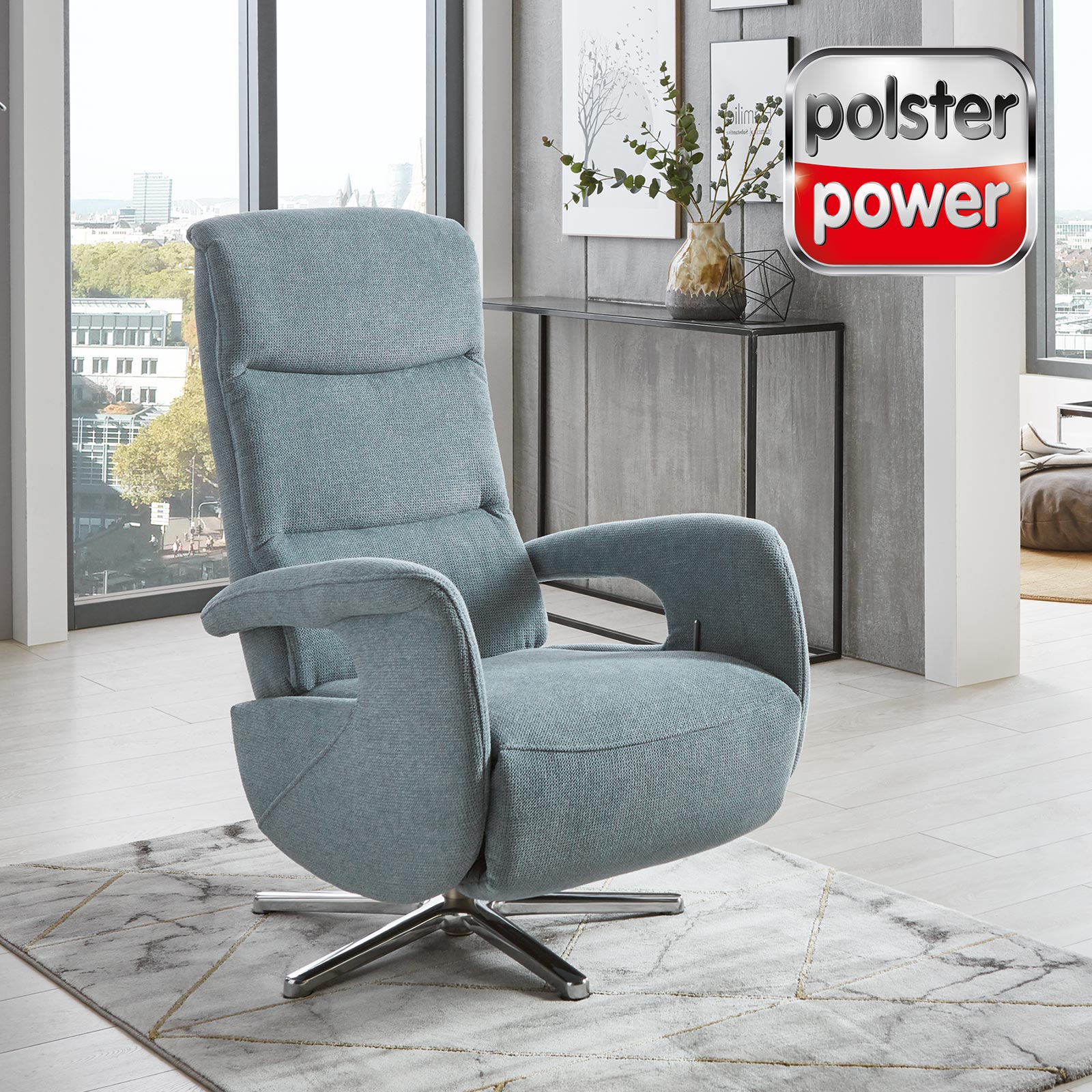polsterpower Sessel - Belle ice - mit Relaxfunktion