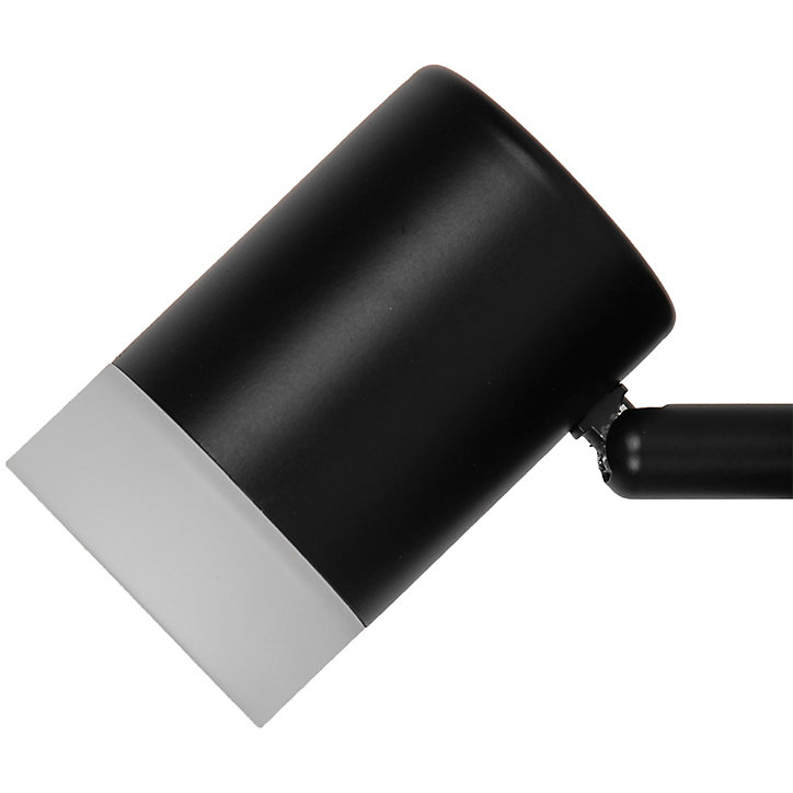 Réglette spot LED intégrée 2 lumières 350 lm 7W blanc chaud GoodHome Maupin noir mat L.22 x L.5 x H.14 cm