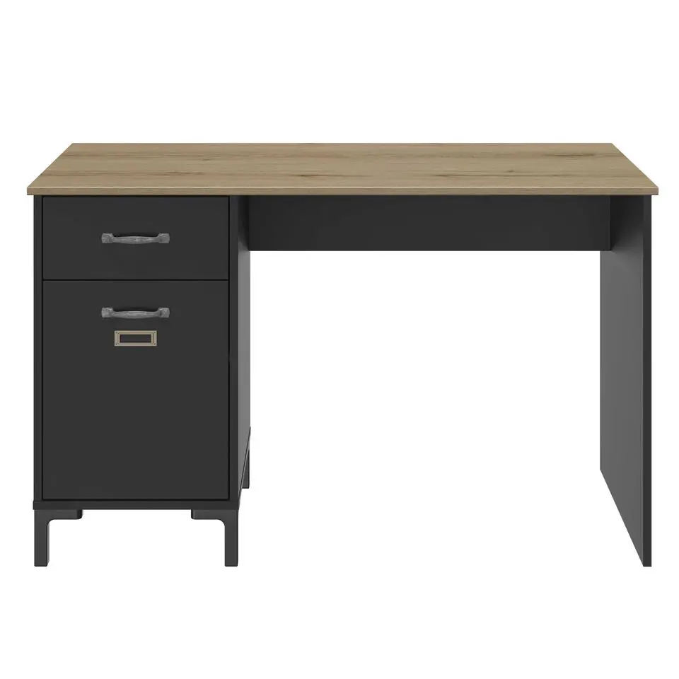 Diagone Bureau Manchester - 120x55cm - Zwart/Eikenkleur