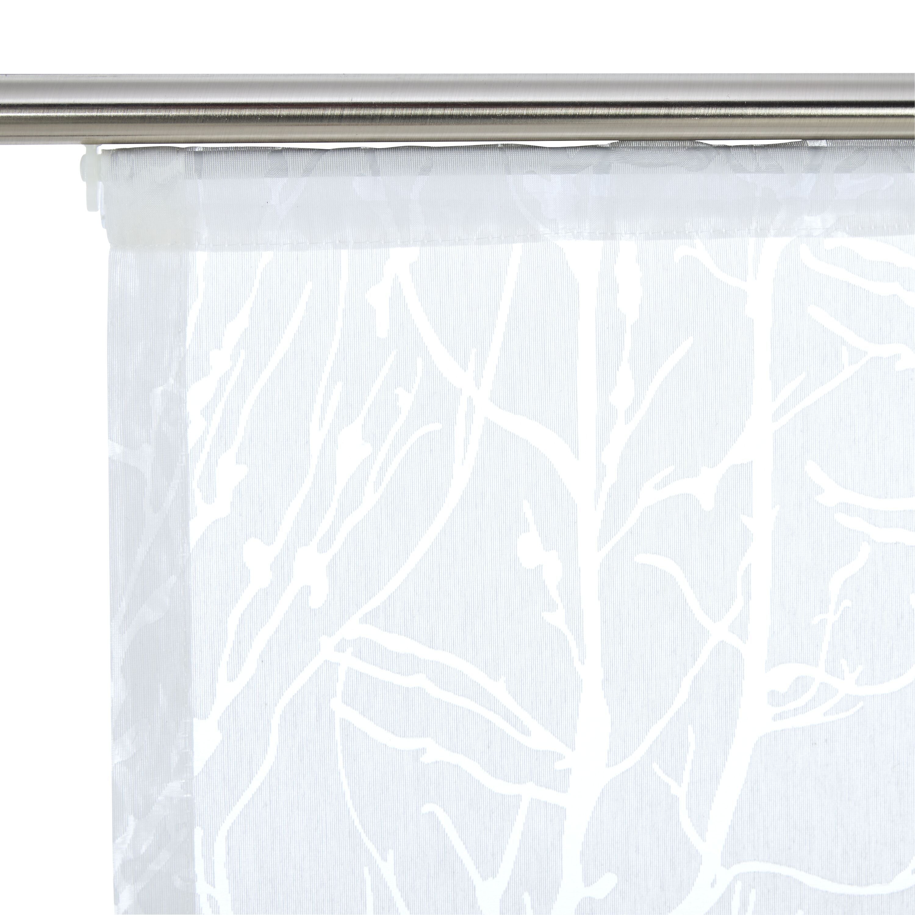 BASILIA Flächenvorhang - Weiss / B: 60.0 cm x H: 245.0 cm