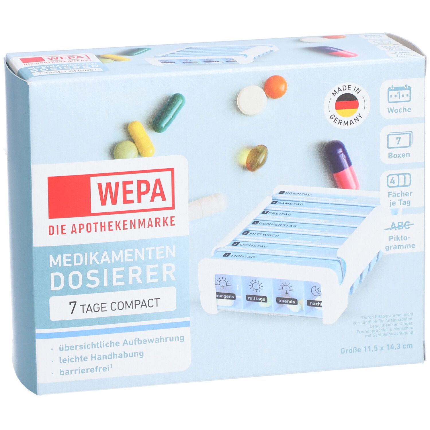 WEPA 7 Tage Compact Wochenmagazin weiß/blau