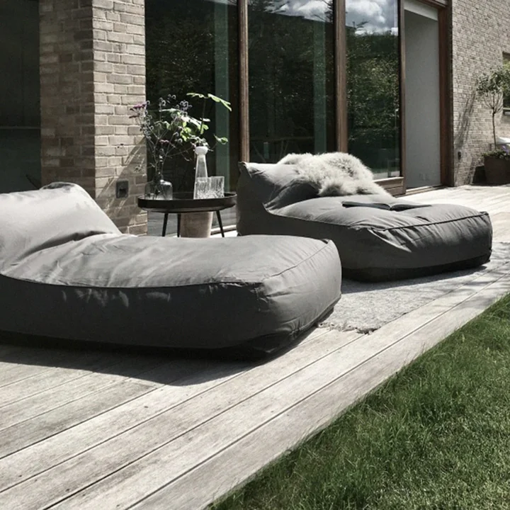 Norr11 - Storm Outdoor Lounge Chair, 90 x 120 cm, linen chalk