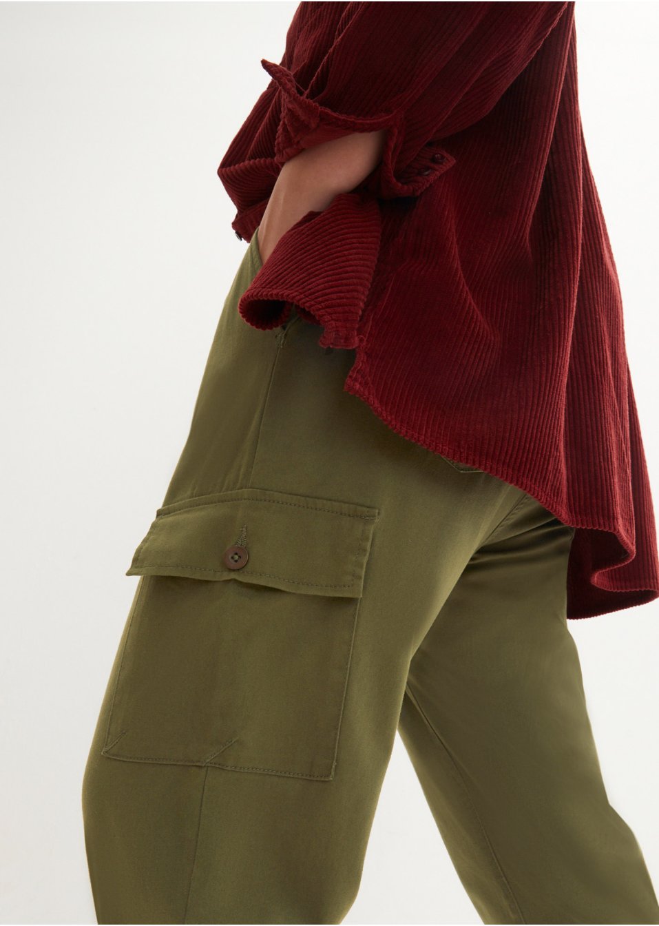Pantalon cargo en twill