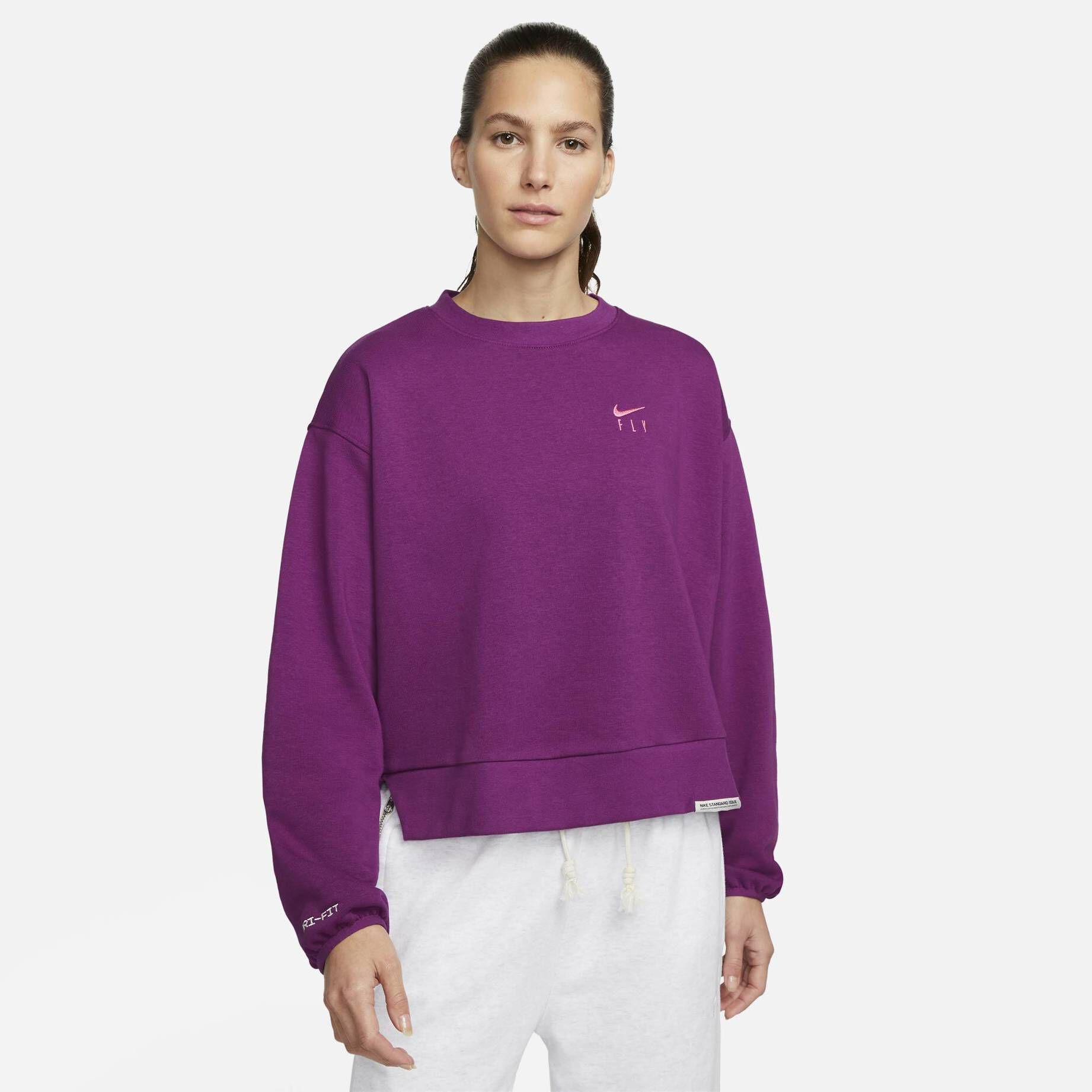 Nike| Damen Sweatshirt FLY DRI-FIT Oversized Fit cropped