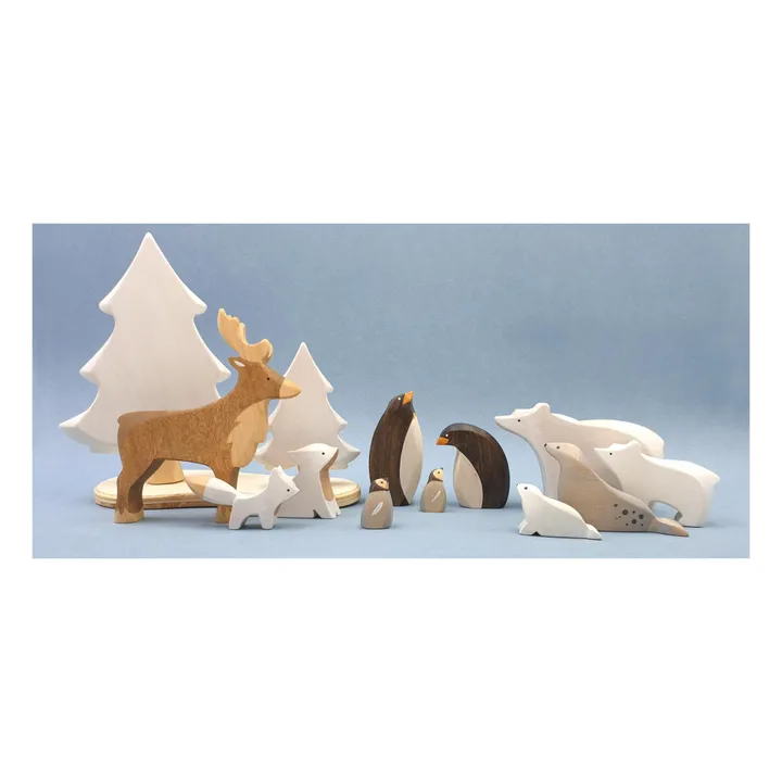 Brin d’Ours Figurine en bois Manchot courbé