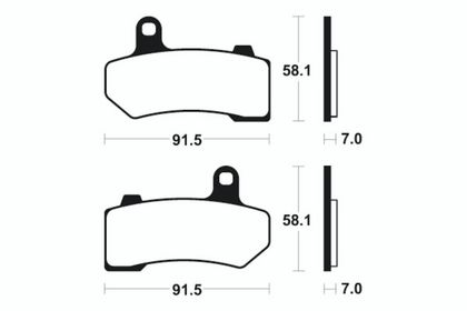 Plaquettes de freins Tecnium Performance métal fritté - MR330