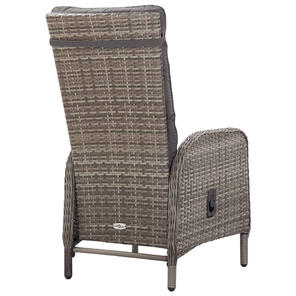Mobilier à dîner de jardin 11 pièces résine tressée gris
