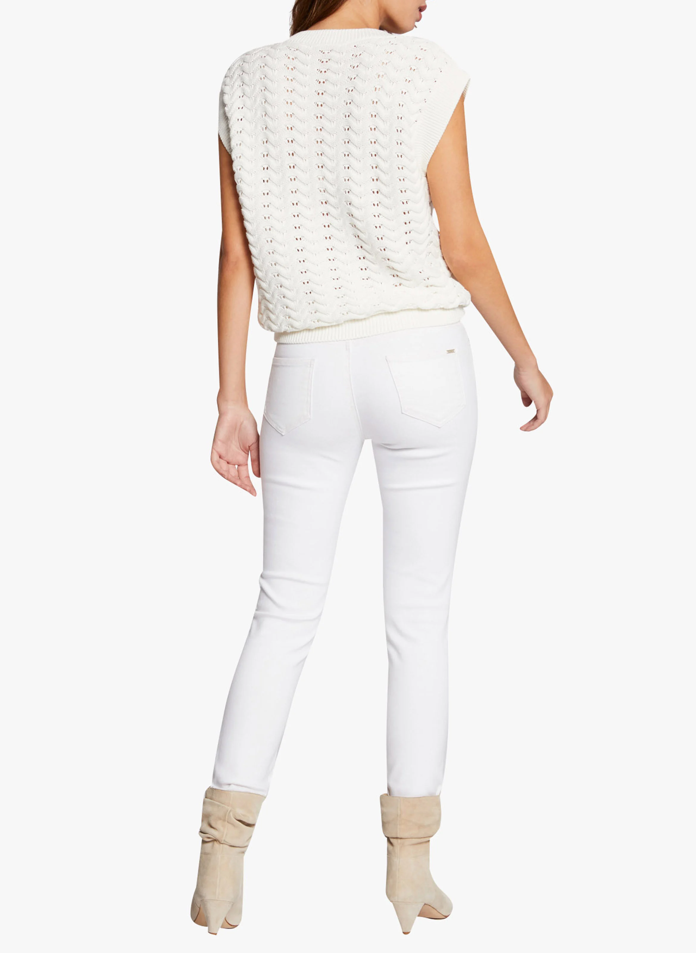 PETRA1 - Jean skinny taille basse | Blanc