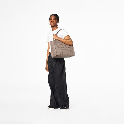 Marc Jacobs The Leather Large Tote Bag, Cement