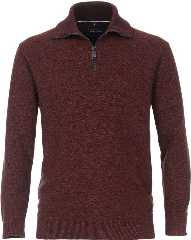 Casa Moda - Zip Trui Bordeaux - Heren - Regular-fit