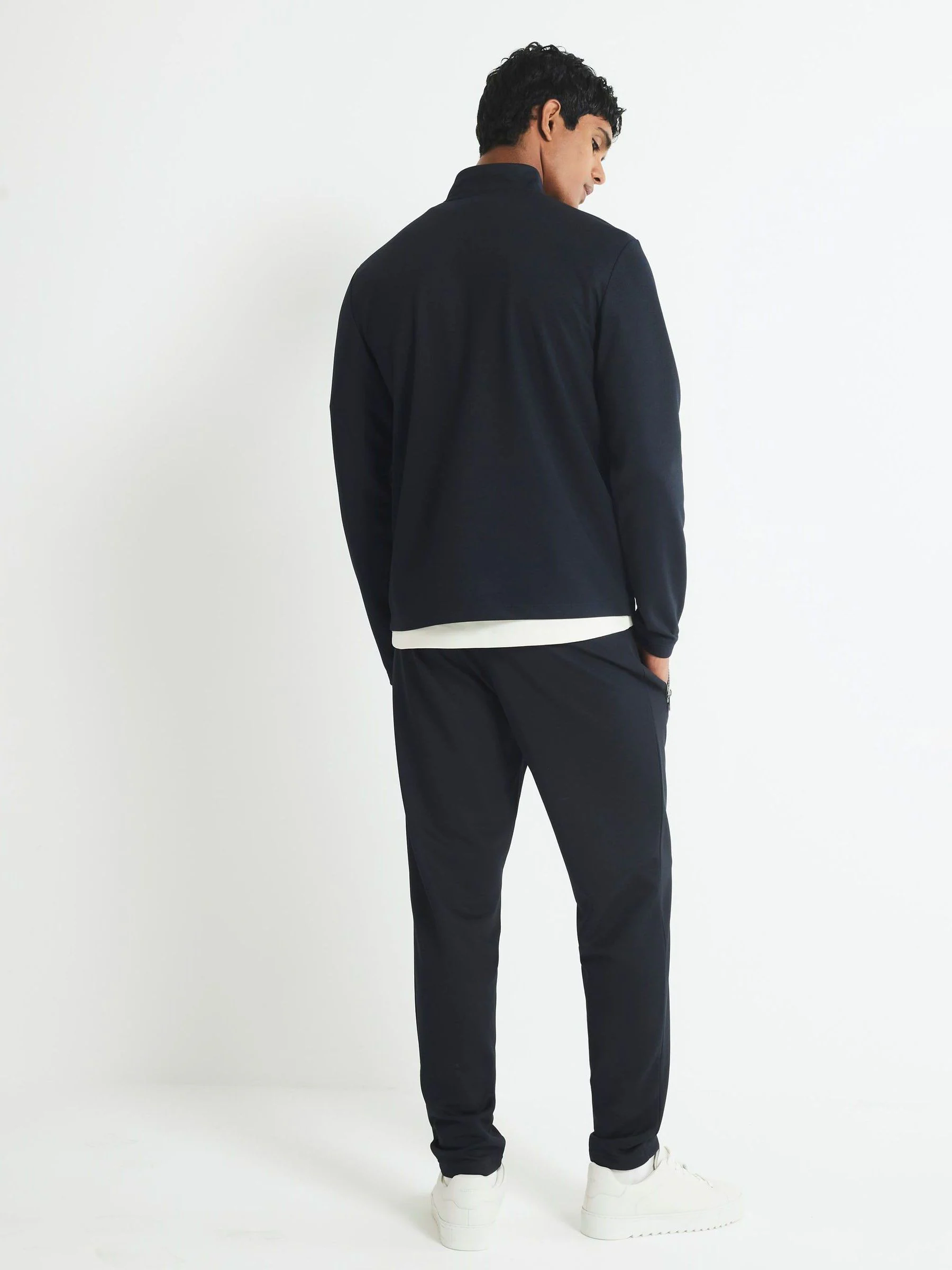 River Island Slim Fit Pique Joggers