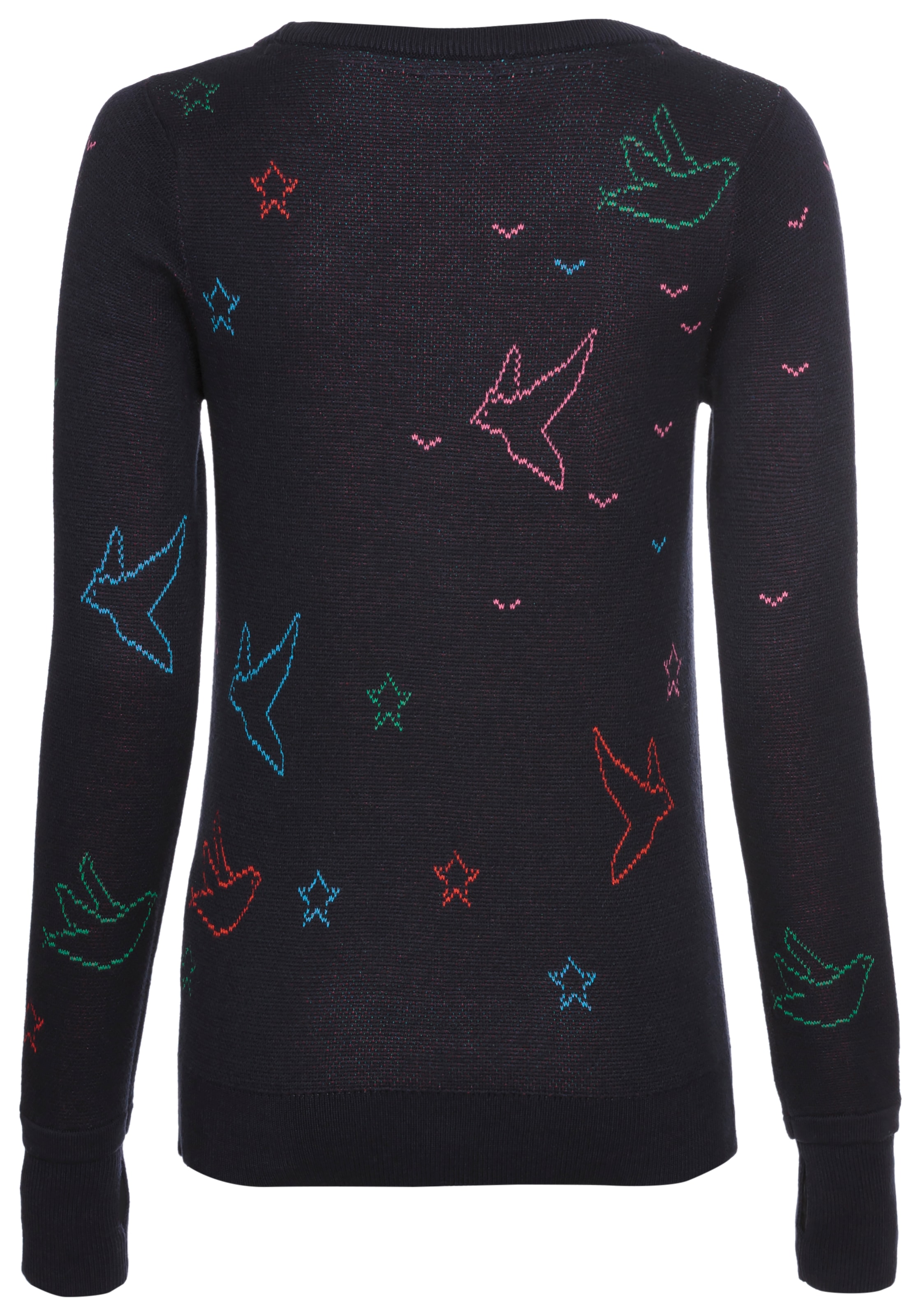 KangaROOS Rundhalspullover , mit gestrickten Motiven