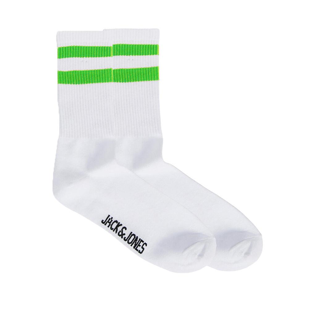 Jack & Jones X1 Paire de Chaussettes Blanche/Vert Homme Jack & Jones Tennis