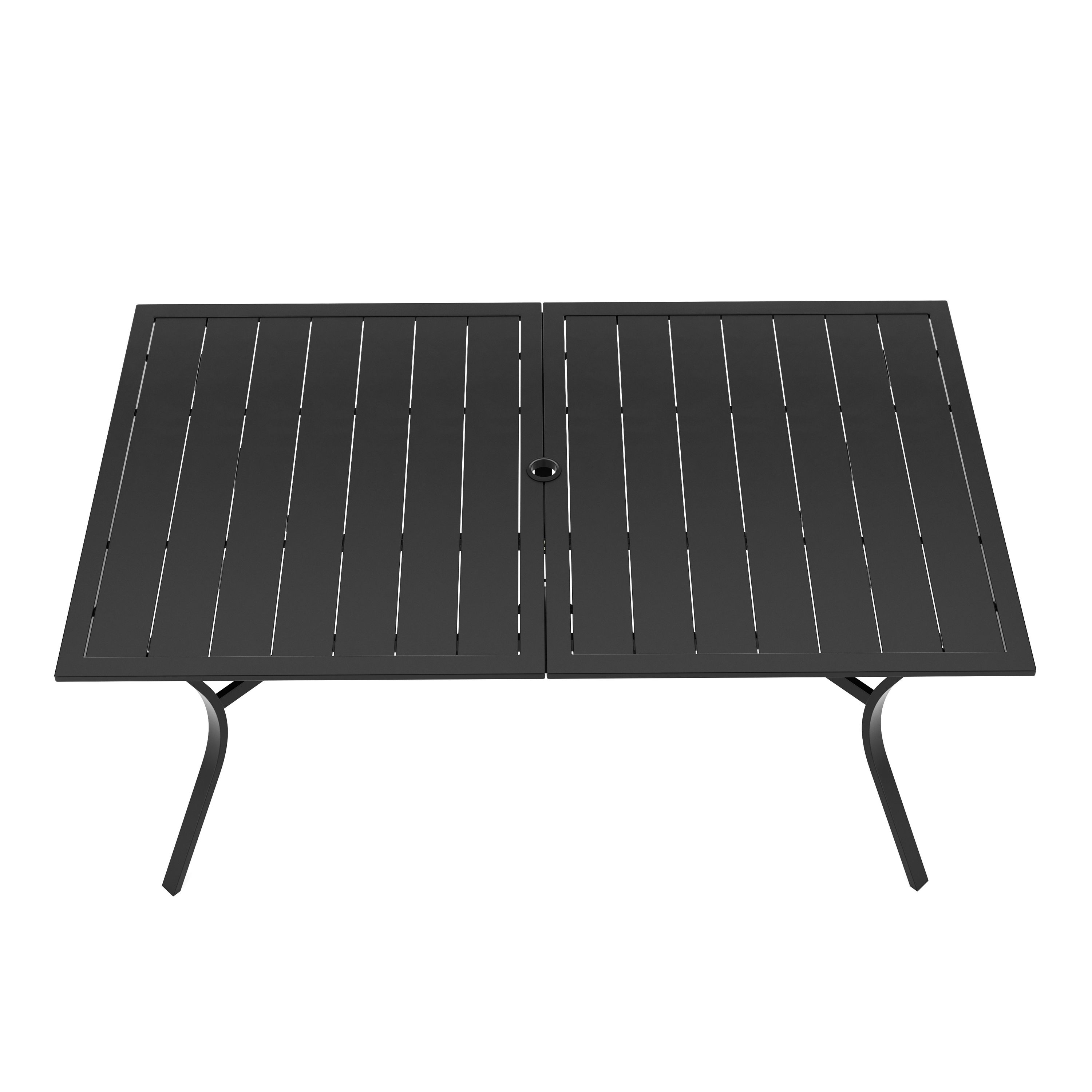 Gartenmöbel Set FREDERICO 7-teilig schwarz
