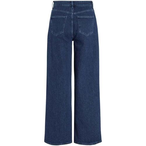 Vila - VIFREYA HW WIDE PRESS JEANS Azul