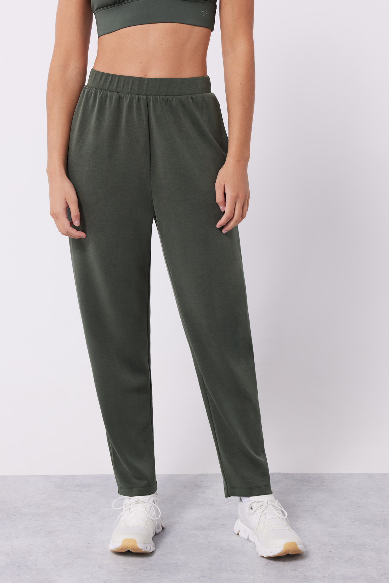 Calça jogger verde de toque macio