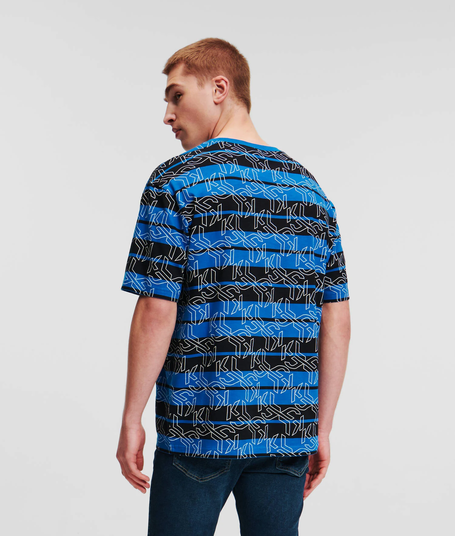 T-SHIRT RAYÉ KLJ MONOGRAM