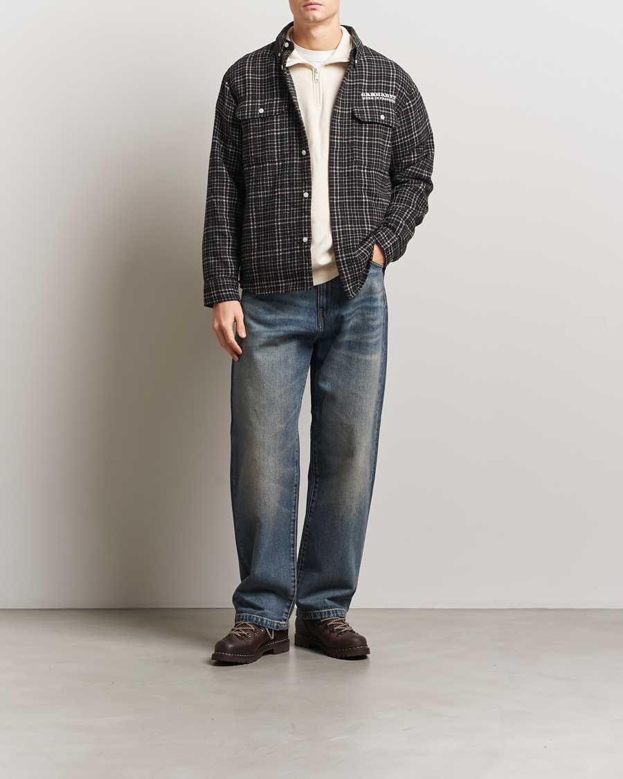 Carhartt WIP Runaway Millet Checked Overshirt Black