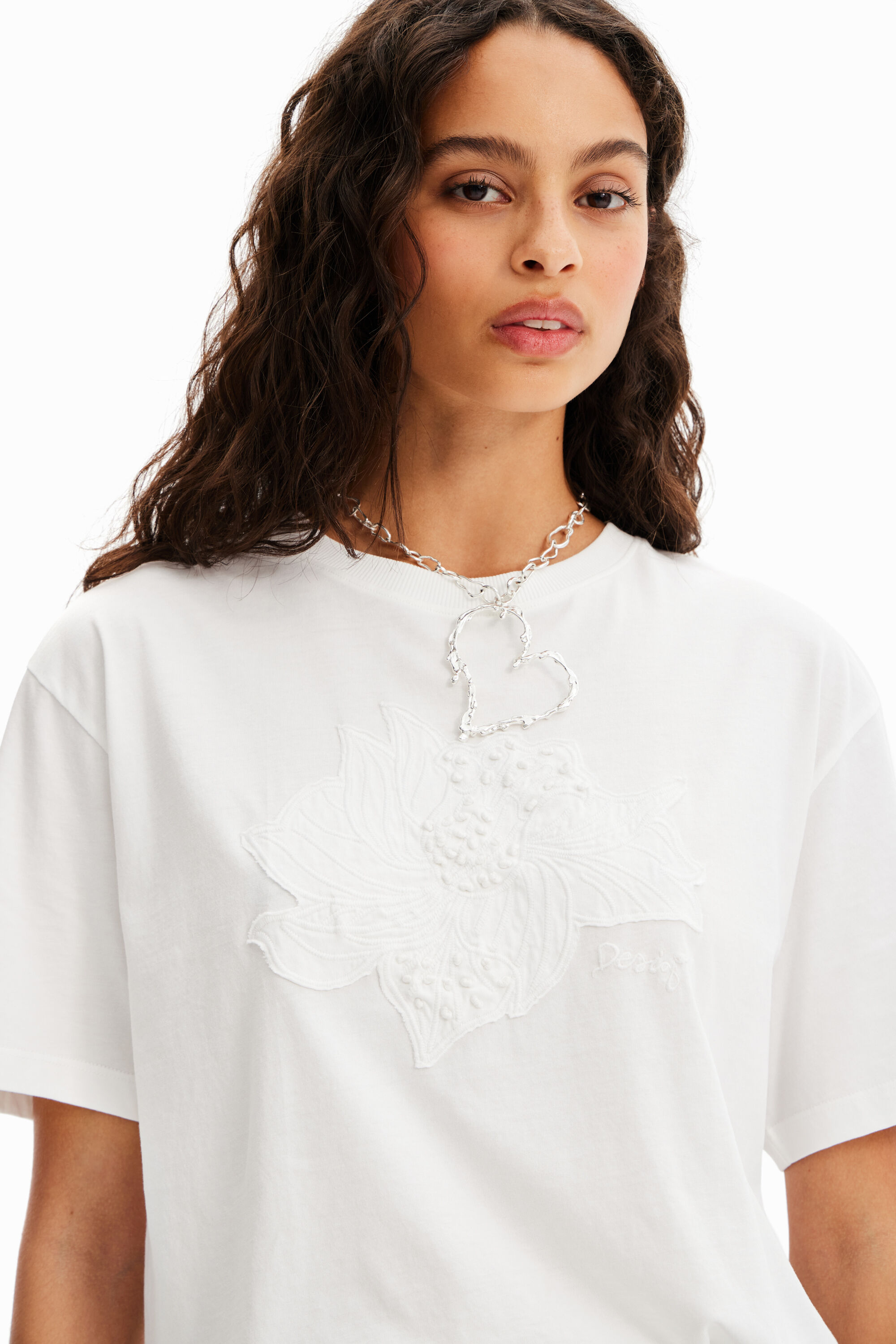 T-shirt patch fleur