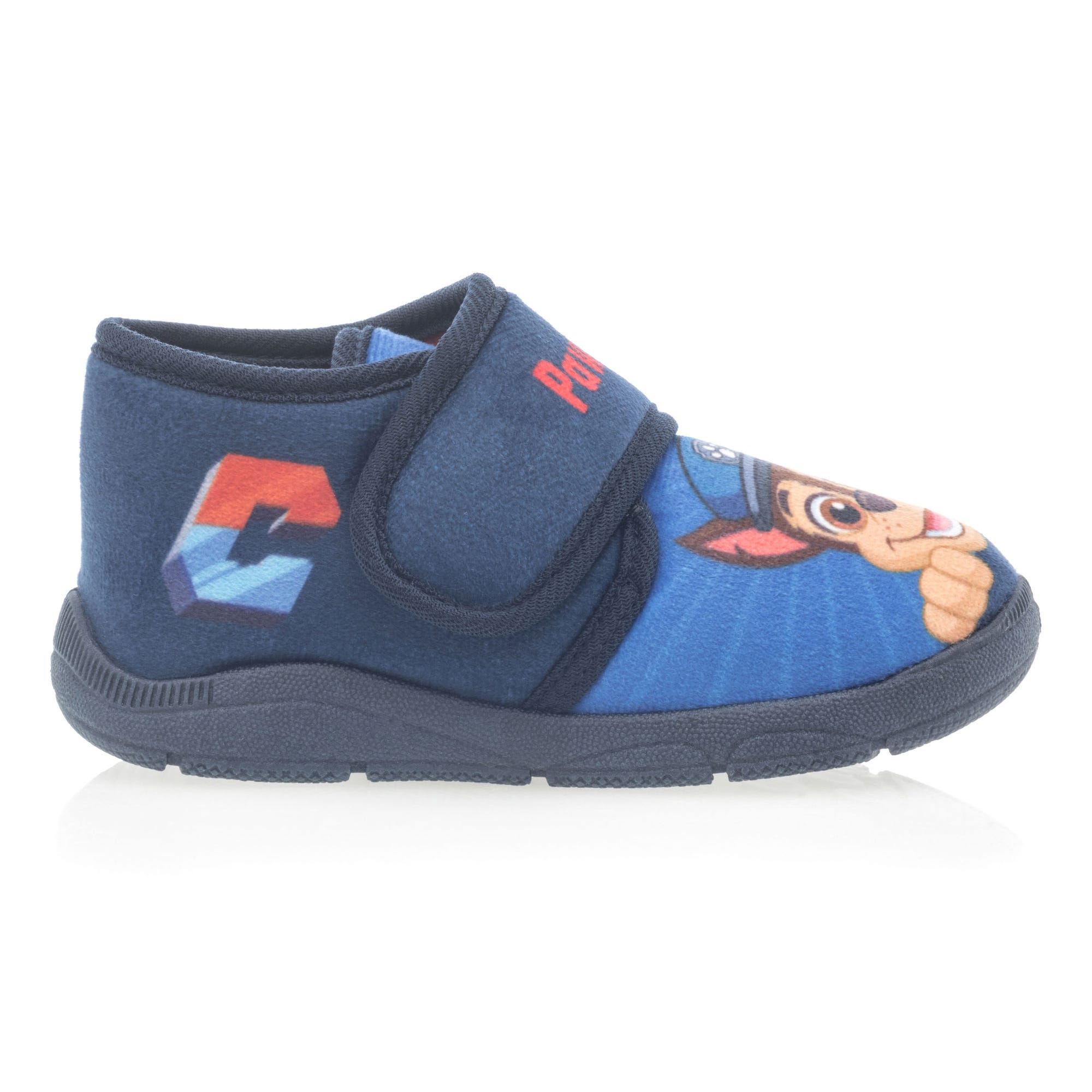 Pantoufles attaches velcros Garçon bleu marine