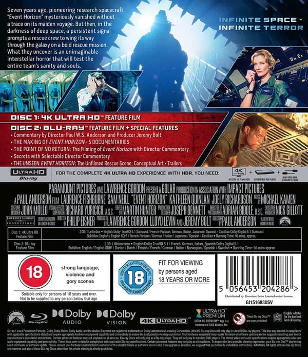 Event Horizon (4K Ultra HD + Blu-ray) (Import)