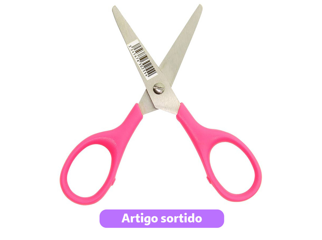 TESOURA POLEGAR 12CM CORES SORTIDAS