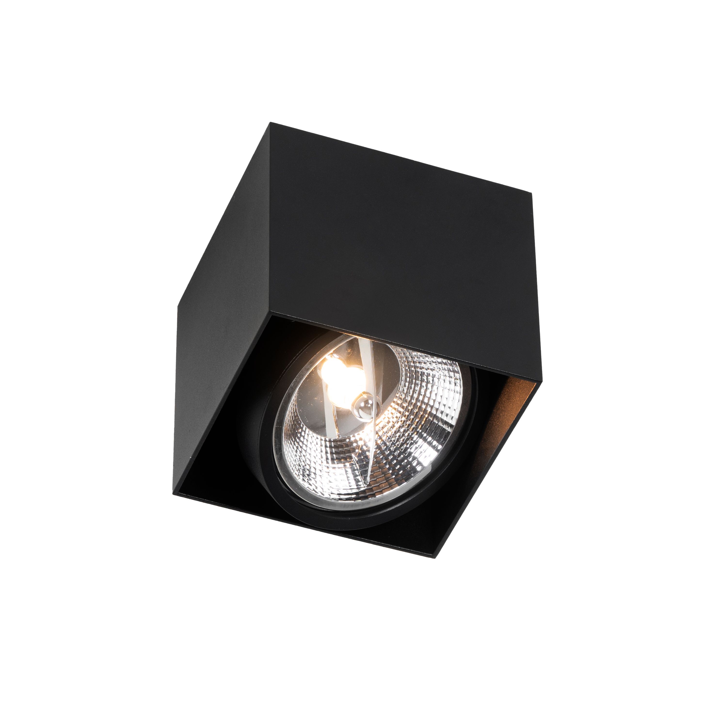 Design spot zwart vierkant AR111 - Box