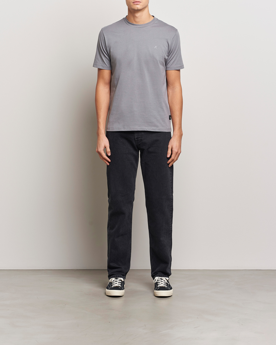 Replay Tonal Logo Crew Neck T-Shirt Dark Grey
