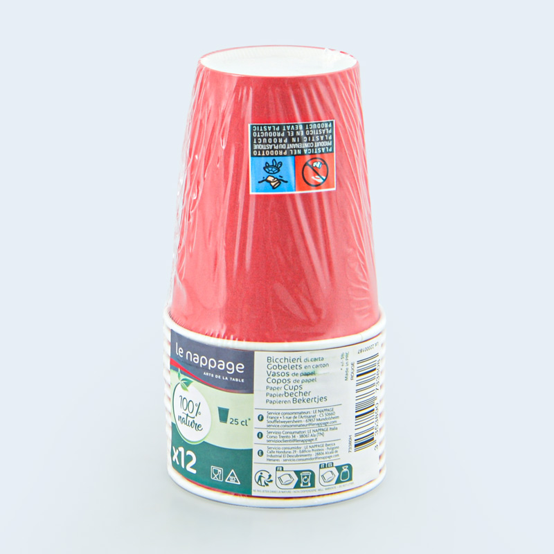 Lot de 12 gobelets en carton